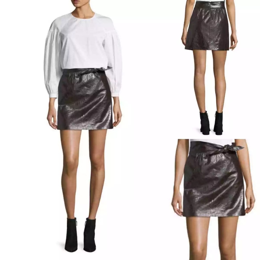 A.L.C. Metallic Brown Skirt